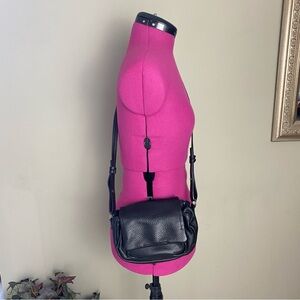 Zara Mini Black CB Faux Leather Bag